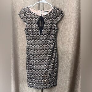 Nikibiki Black and Pink Lace Mini Dress